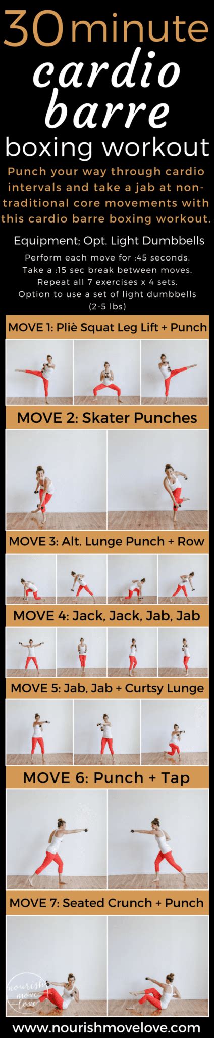 30-Minute Cardio Barre Boxing Workout | Nourish Move Love