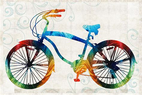 Colorful Bike Art - Free Spirit - By Sharon Cummings Painting by Sharon ...