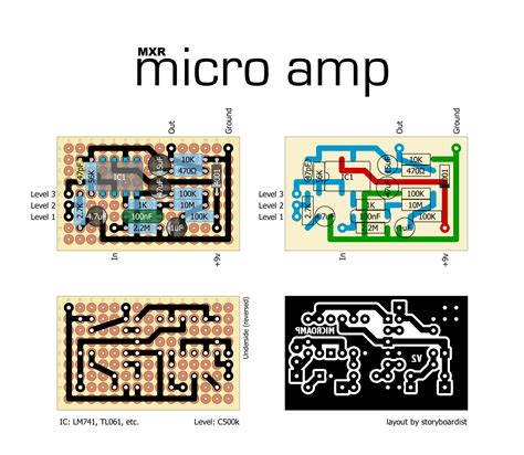 Perf and PCB Effects Layouts: MXR Micro Amp