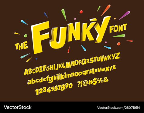 Fun font Royalty Free Vector Image - VectorStock