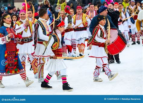 People Dancing in Balkan Traditional Clothing at the Festival Editorial ...