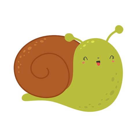 Premium Vector | Snail Clipart in Cute Cartoon Style Beautiful Clip Art ...