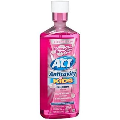 Amazon.com : ACT Kids Anticavity Fluoride Mouthwash, Bubble Gum Blow ...