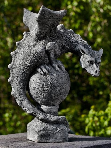 Fiona Winged Dragon Cast Stone Garden Statue | Dragon garden, Dragon ...