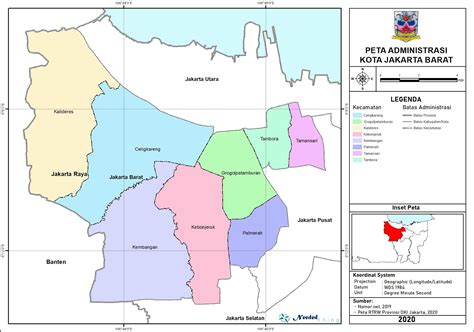 Peta Administrasi Kota Jakarta Barat, Provinsi DKI Jakarta ~ NeededThing