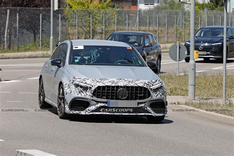 2023 Mercedes-AMG A45 Spotted With Updated Headlights And Taillights ...