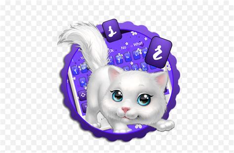 Cute Fluffy Cat Keyboard - Clip Art Emoji,Cat Emoji Keyboard - free ...