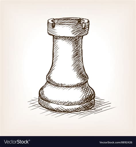 Drawing Chess Rook Chess Piece Drawing Png, Transparent Png, 47% OFF