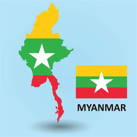 Myanmar Map and Flag Background 6059449 Vector Art at Vecteezy