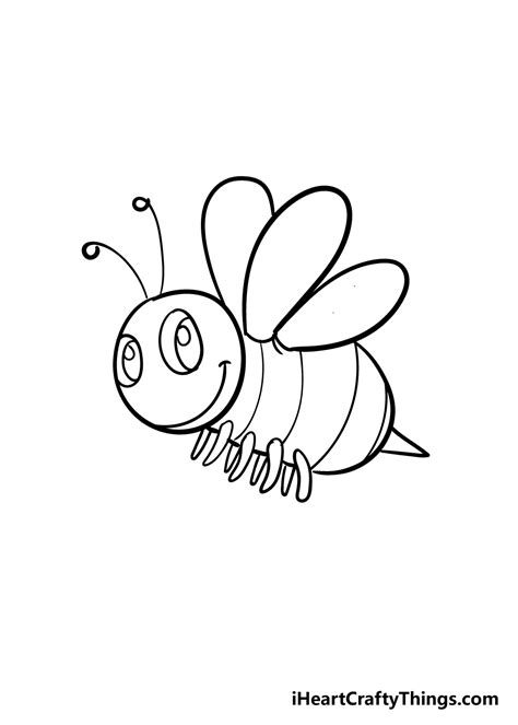 Bee Drawing - How To Draw A Bee Step By Step