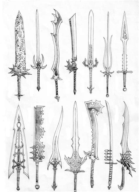 Fantasy Armor, Fantasy Weapons, Types Of Swords, Anime Weapons, Ninja ...