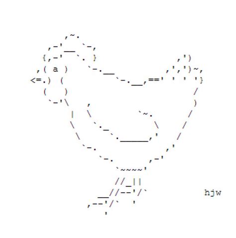 Simple ascii art animals - switiwant