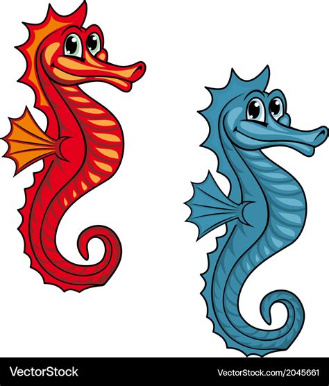 Funny seahorse Royalty Free Vector Image - VectorStock