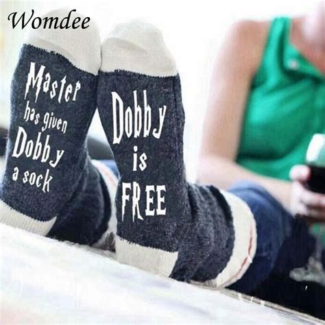 Unisex Novelty Socks "Master has Given Dobby a Sock Dobby is Free ...