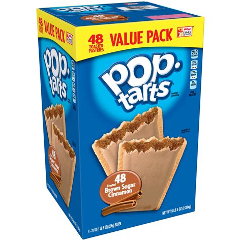 Pop-Tarts Frosted Brown Sugar Cinnamon, 48 Toaster Pastries - Walmart ...