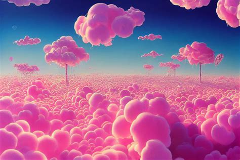 Download Cotton Candy Pink Trippy Aesthetic Clouds Wallpaper ...