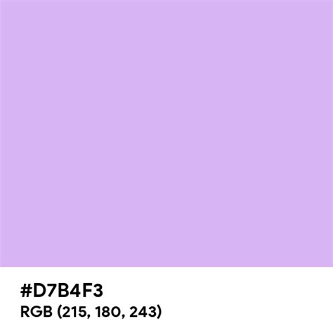 Pastel Lavender color hex code is #D7B4F3