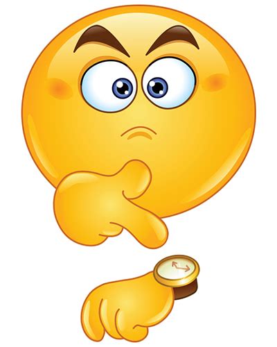 Annoyed Smiley Pointing to a Timewatch | Symbols & Emoticons