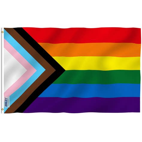 Anley 3x5 Feet Progress Pride Flag - Rainbow Transgender Lesbian LGBT ...