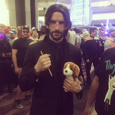 Omg. This John Wick cosplay. #puppy #pencil #johnwick #cosplay # ...