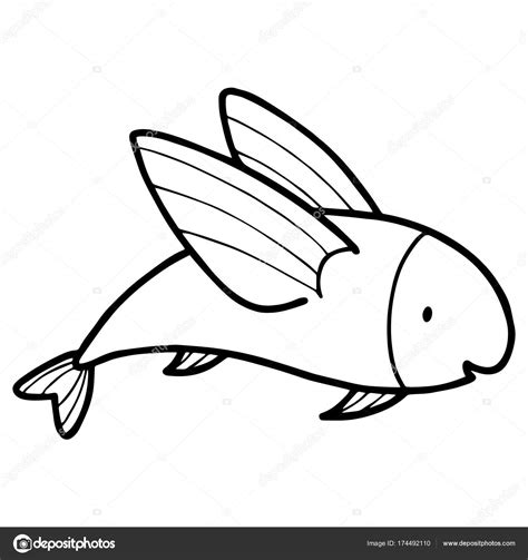 Flying Fish Drawing at GetDrawings | Free download