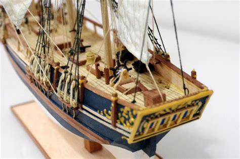 Wooden ship model HMS Bounty assembled from Constructo kit | Model Kits ...