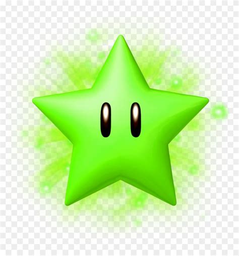 Graphic Download Mario Star Clipart - Super Mario Green Star, HD Png ...