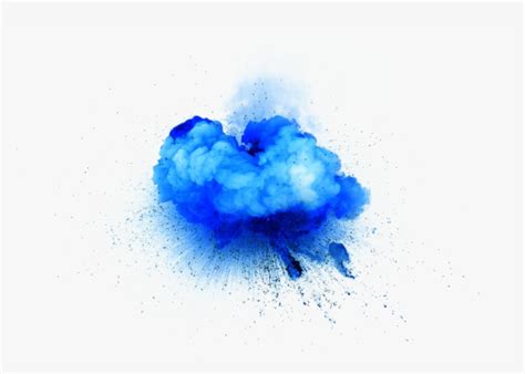 Explosion Blue Smoke - Blue Paint Transparent Background PNG Image ...