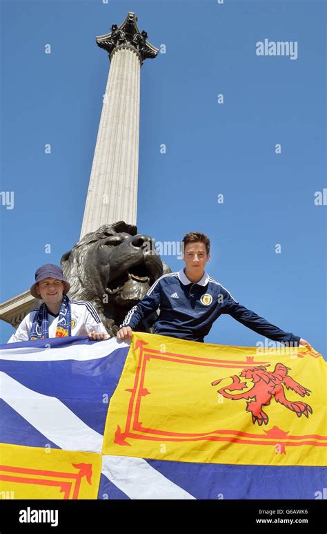 Tartan Army in London Stock Photo - Alamy