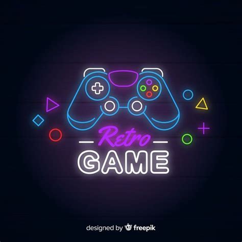 Download Neon Lights Vintage Gaming Logo for free | Logotipos retrô ...