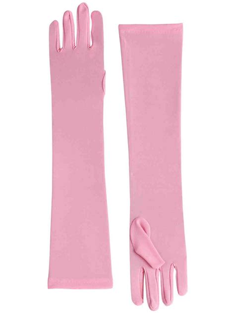 Adult's Deluxe Long Pink Dress Gloves