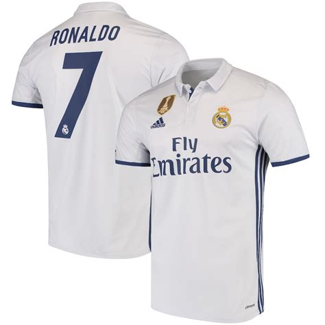 Cristiano Ronaldo Real Madrid adidas 2016/17 Home Replica Jersey - White