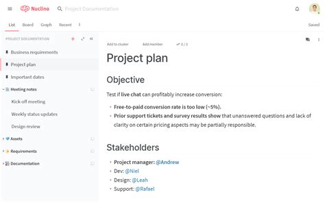 Examples Of Project Plan Template