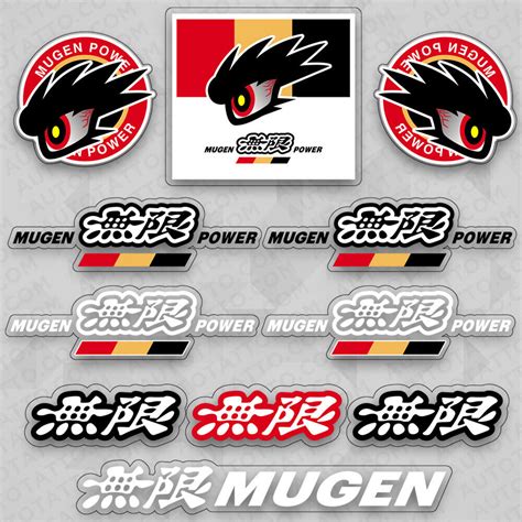 Honda 無限 Mugen Power Medal Sport Car Logo Sticker Vinyl 3D Decal Stripe ...