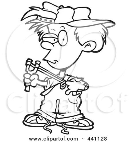 Royalty-Free (RF) Clip Art Illustration of a Cartoon Black And White ...