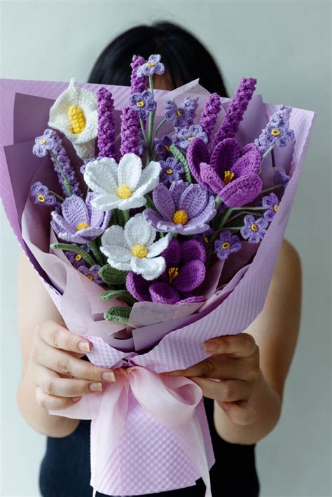 HOOKOK Bouquet - Crochet Lavender Bouquet (19 pieces) - Hookok