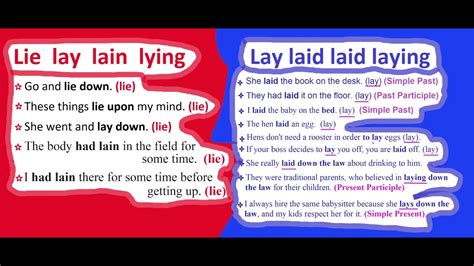 Difference Between Lie And Lay With Examples