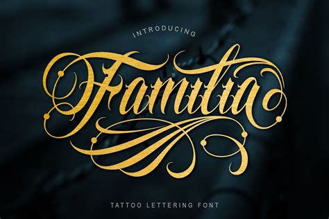 Familia Tattoo Lettering Font