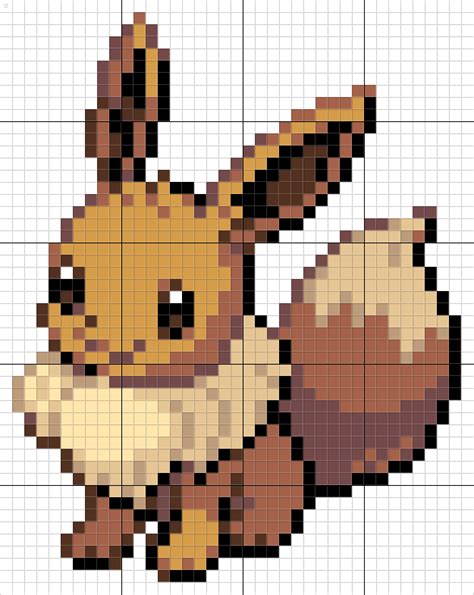 Eevee #133 | Pixel art pokemon, Pokemon cross stitch, Pixel art pattern