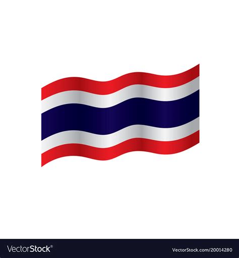 Thailand flag Royalty Free Vector Image - VectorStock