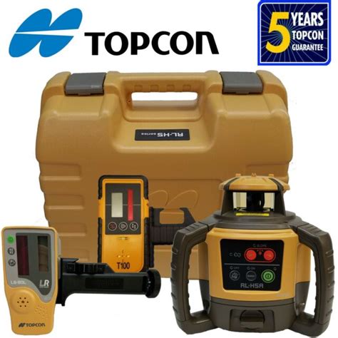 Topcon Model RL-H5A Rotating Laser Level with Bonus T-100 Laser ...