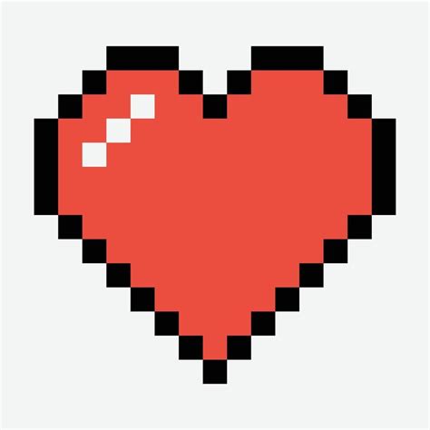 Red heart pixel art 2513330 Vector Art at Vecteezy