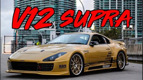 Infamous V12 Toyota Supra Can Hit 220 MPH, Is a Gold Widebody God ...