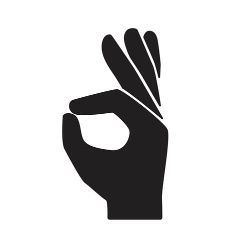 Hand gesture OK sign. vector illustration 4441172 Vector Art at Vecteezy