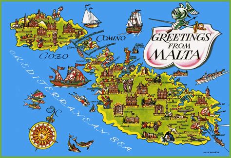 Malta tourist map - Ontheworldmap.com