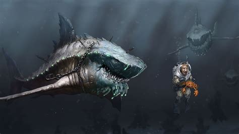 Megalodon Wallpaper, Animals / Illustrations: Megalodon, shark, art ...