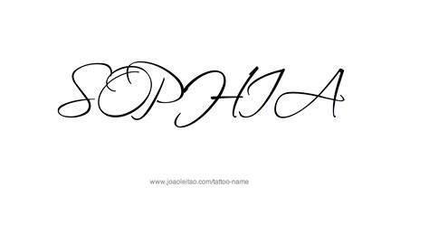 Sophia Name Tattoo Designs