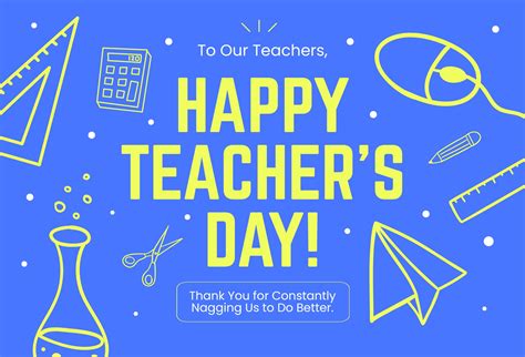 Teacher's Day Funny Messages in PSD, Illustrator, Word - Download ...