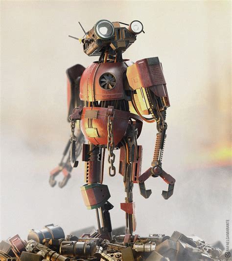 ArtStation - Scrap Guy, Rafael Amarante | Robôs vintage, Robôs, Robos