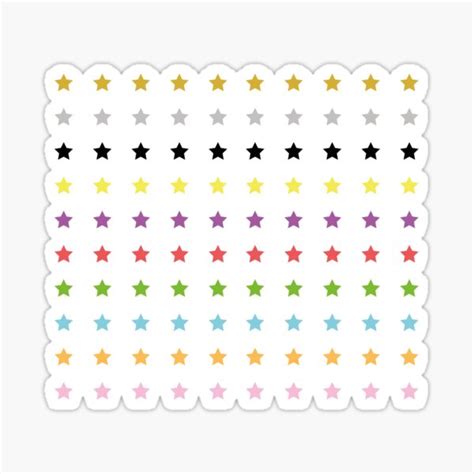 "100 colorful stars stickers pack , Colorful Pack, in 10 different ...